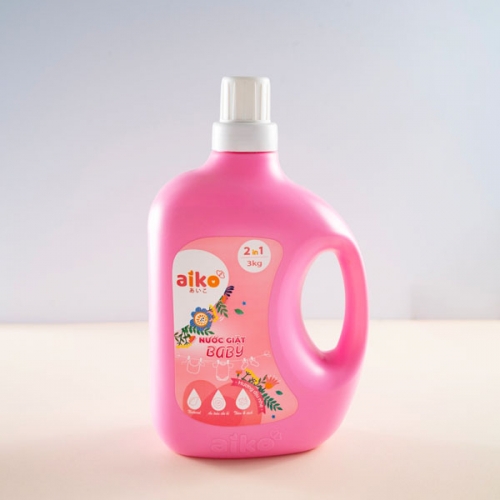 Nước giặt baby Aiko 2in1 - Hương dịu nhẹ (Hồng)