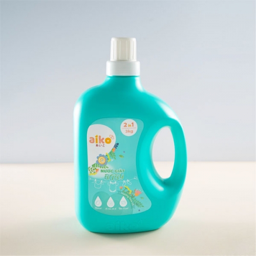 Nước giặt baby Aiko 2in1 - Hương Hoa Cỏ (Xanh)